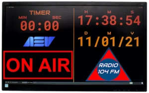 The AEV Studio Watch Timer is an ideal and elegant accessory designed specifically for OnAir and Recorder Studios.