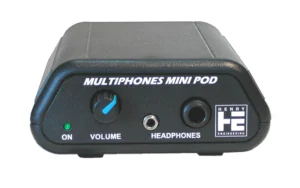 The Henry Engineering MINIPOD MAXX is a compact stereo headphone amplifier for broadcast studios and other commercial sound installations.